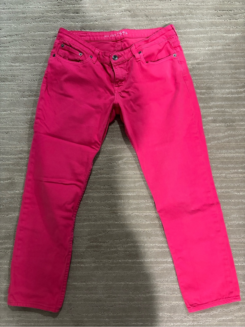 Big star pinkish/ red capri jeans sz 30